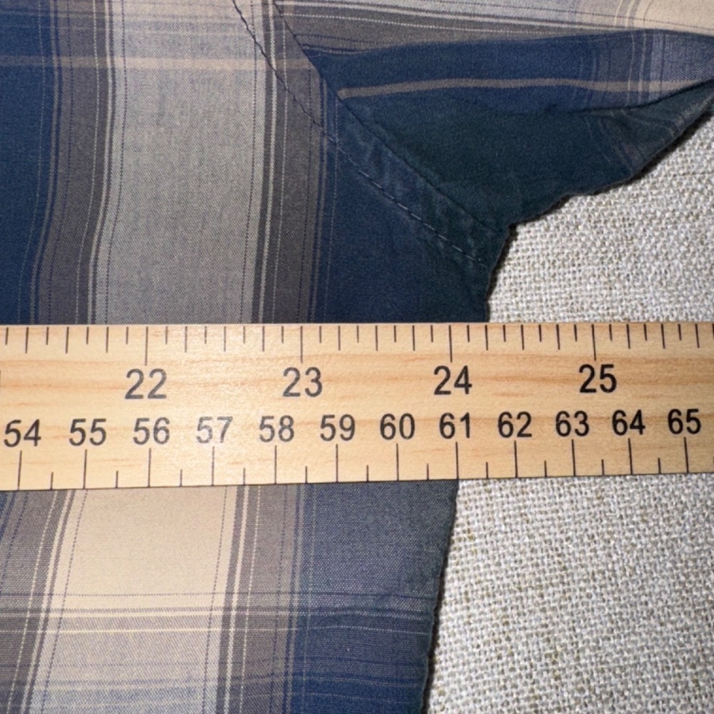 Larry Mahan- 90’S Country | Plaid Men's Round Pearl Snap Western Cowboy | XL - Picture 6 of 8
